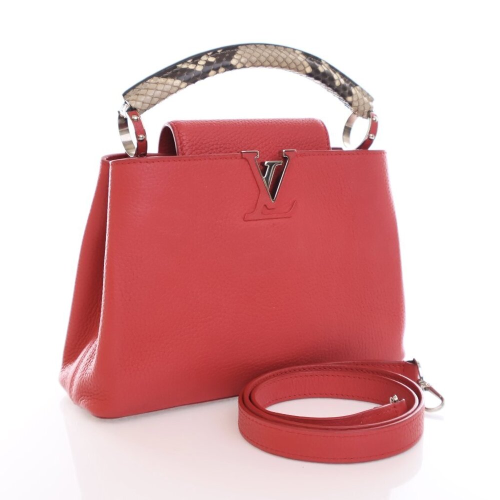 Louis Vuitton Python-Trimmed Taurillon Capucines … - image 2